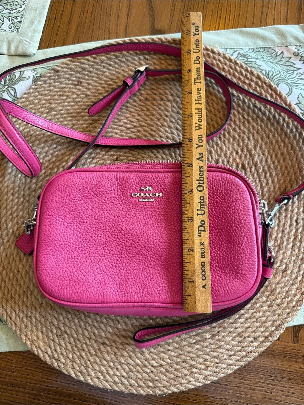 Coach Pink Pebbled Leather Crossbody